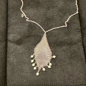 Tiffany &Co. Elsa Peretti mesh fringe necklace in sterling silver